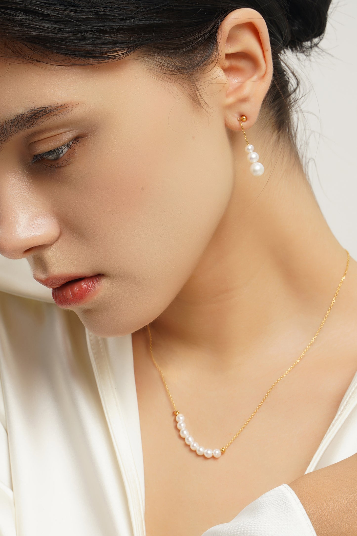 LG043 Smile Natural Pearl Necklace