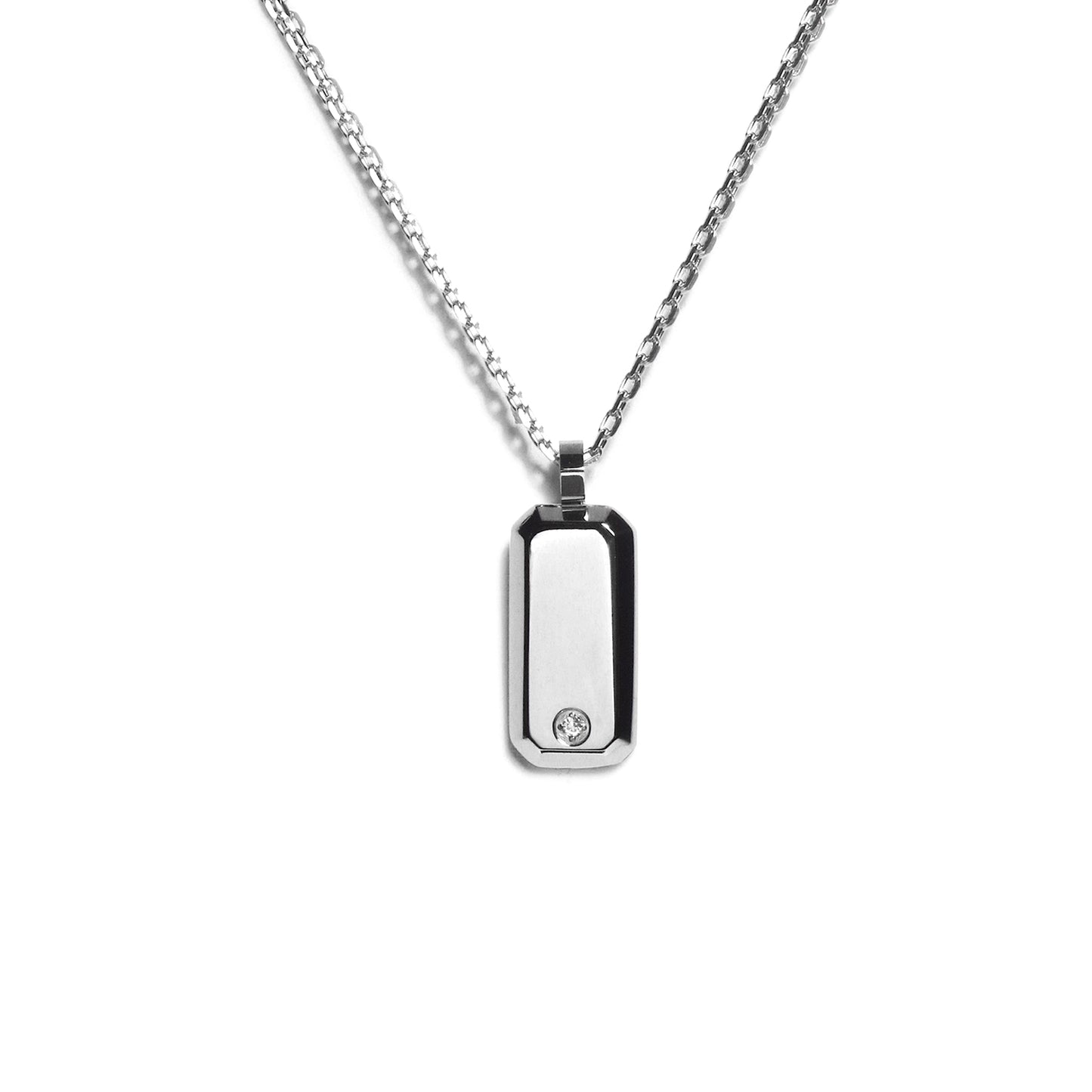LG024  Radiant Tag Pendant Necklace