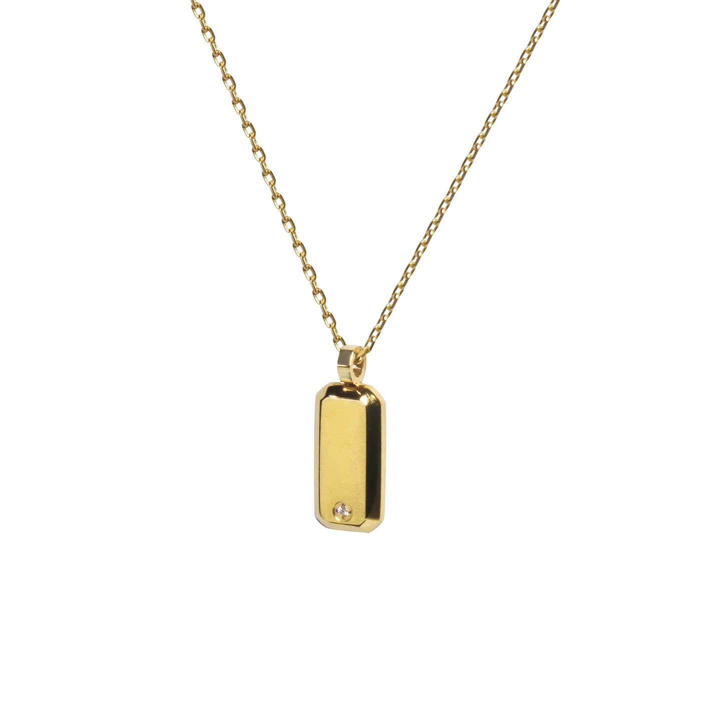 LG024  Radiant Tag Pendant Necklace