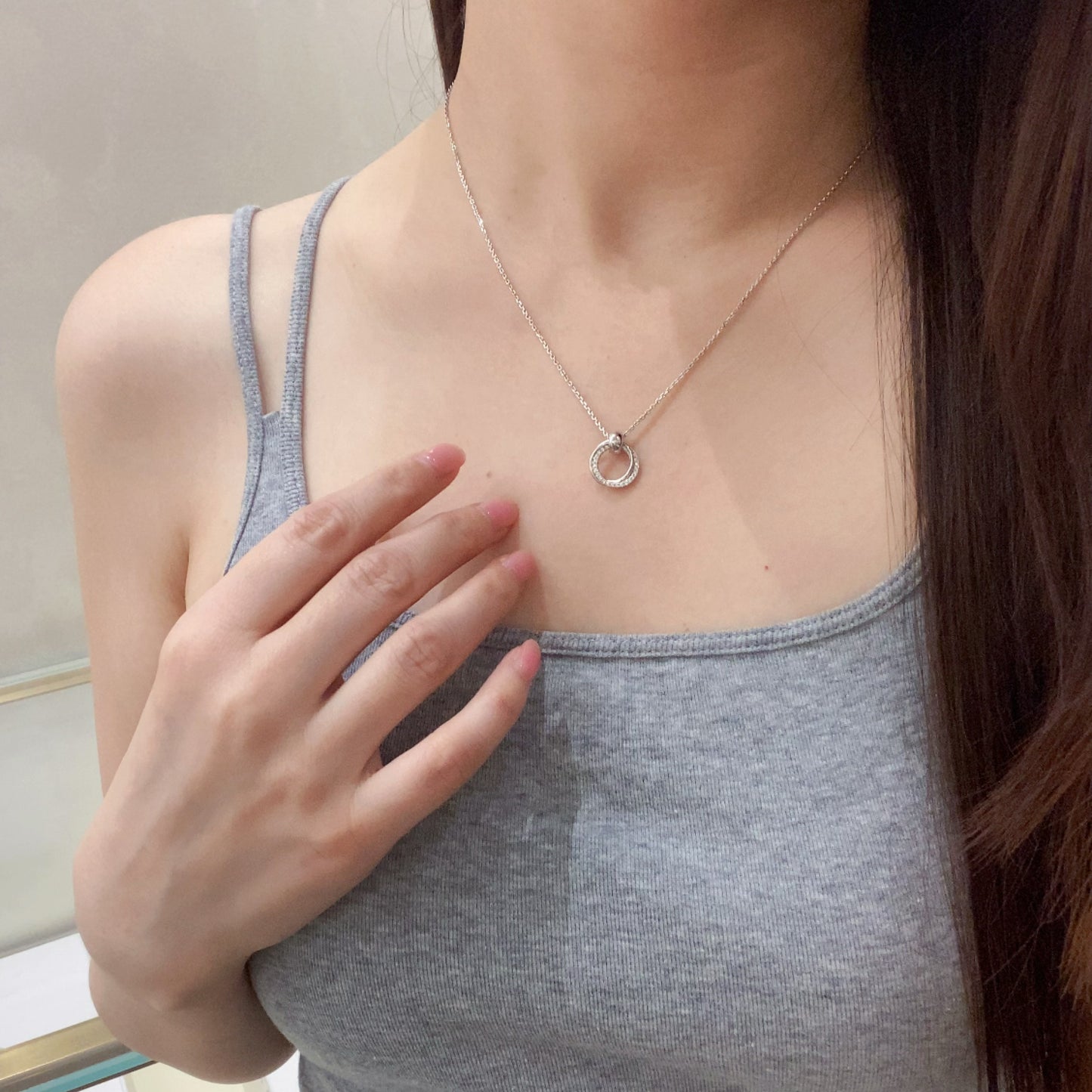 Triptych Orbit Pendant Necklace