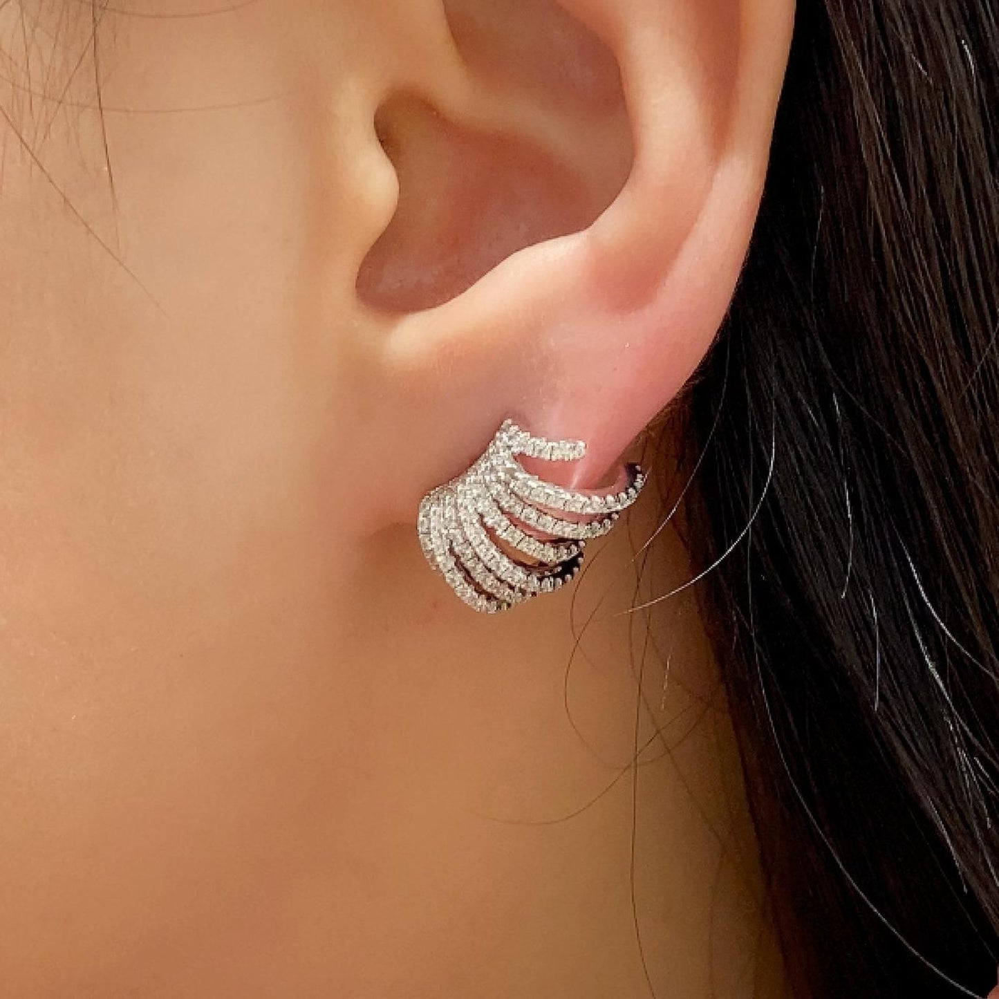 Tennis Line Earrings