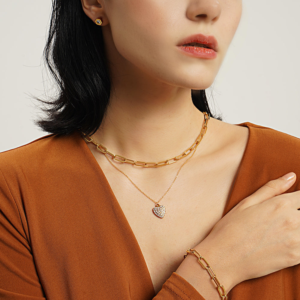 LG019 Radiant Handmade Heart Shape Necklace