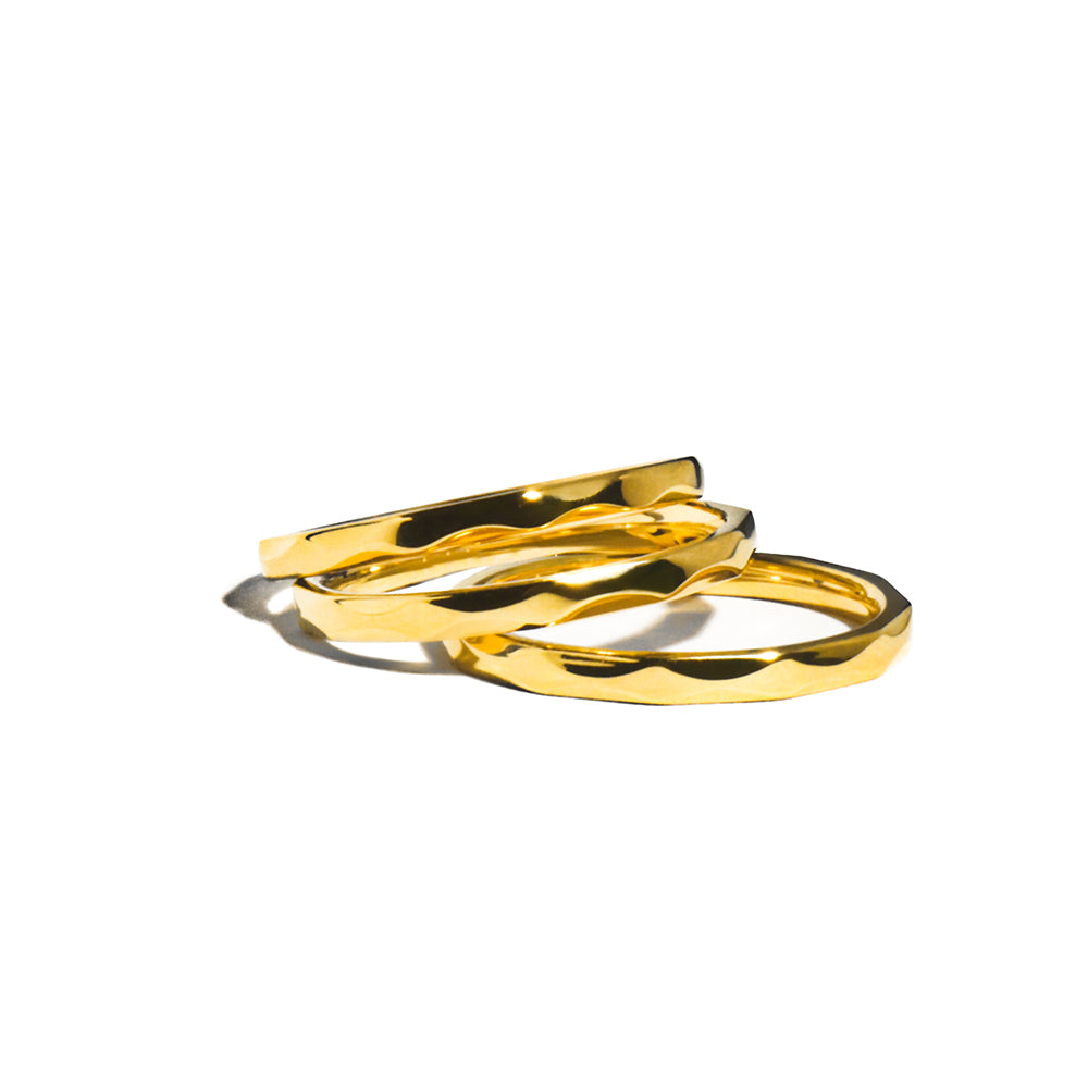 LG-033 18K gold  plated cutting ring
