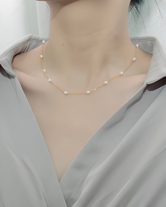 ZY-091 Sky Star Natural Pearl（Small）Necklace&Bracelet Set