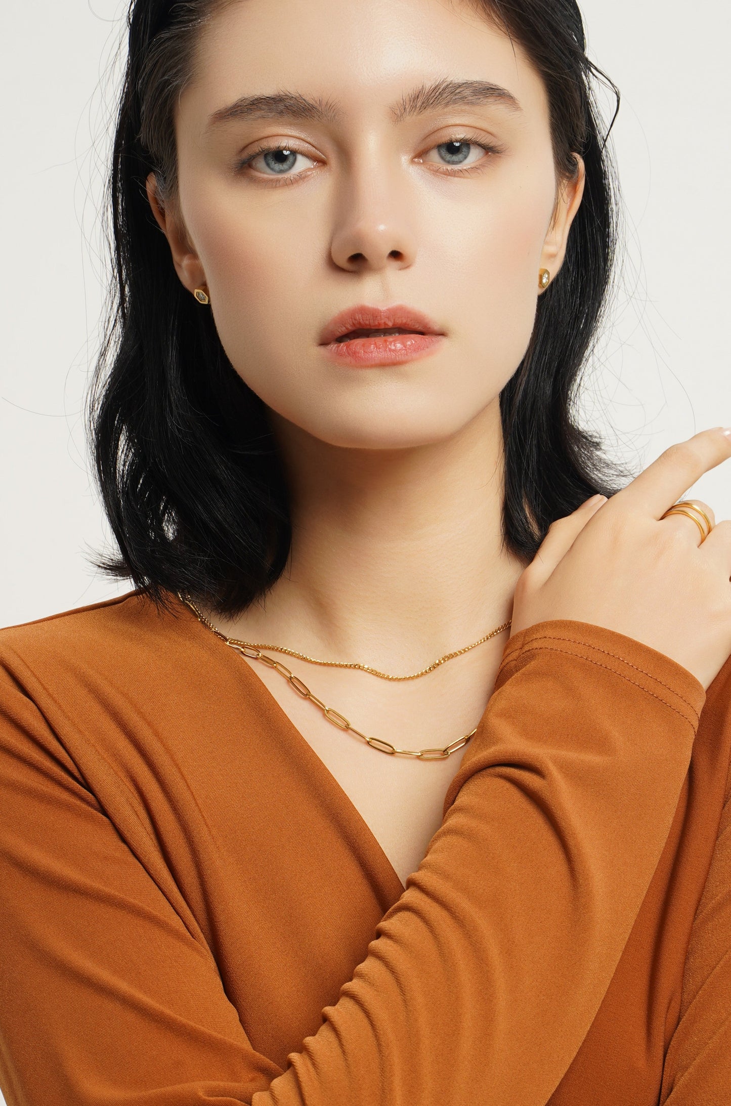 LG-027 Hexa Brilliance Earrings