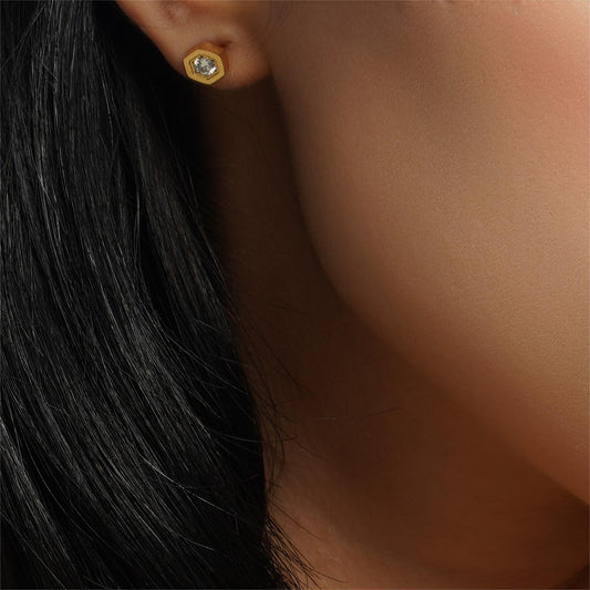 LG-027 Hexa Brilliance Earrings