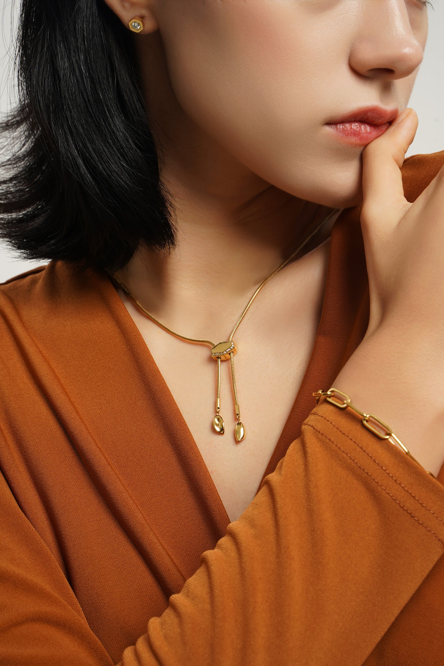LG-009 Golden Flow Chain Necklace