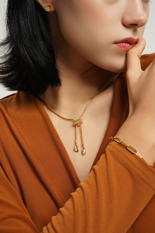 LG-009 Golden Flow Chain Necklace