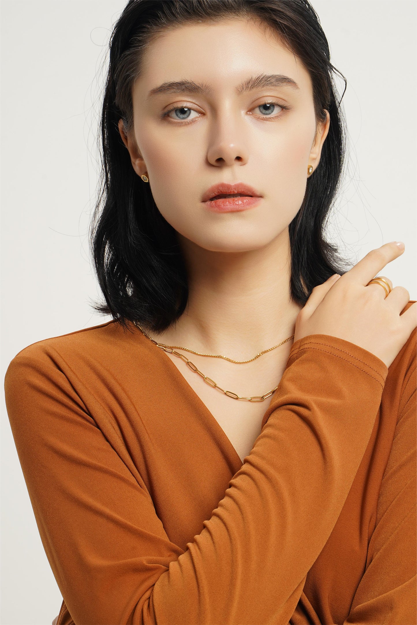 LG-010  Golden Harmony Layered Necklace