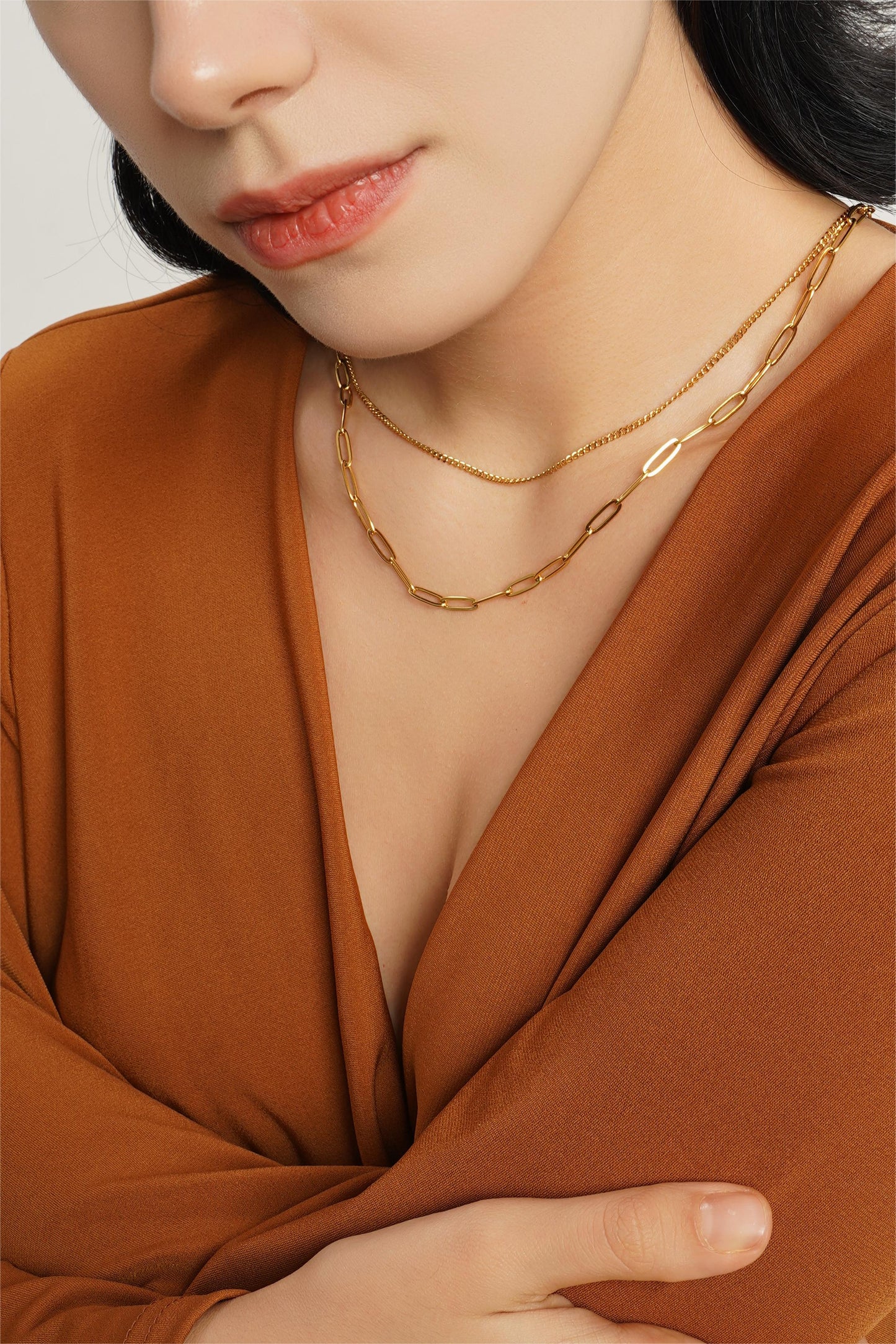 LG-010  Golden Harmony Layered Necklace