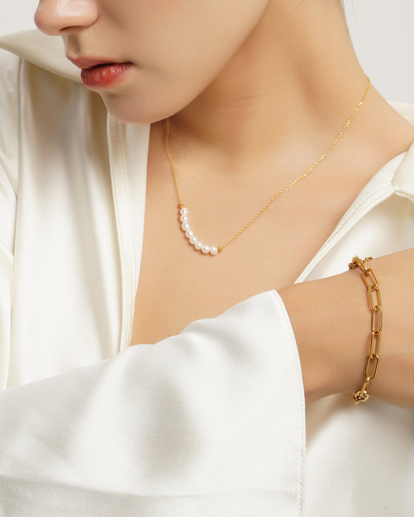 LG-043 Smile Natural Pearl Necklace