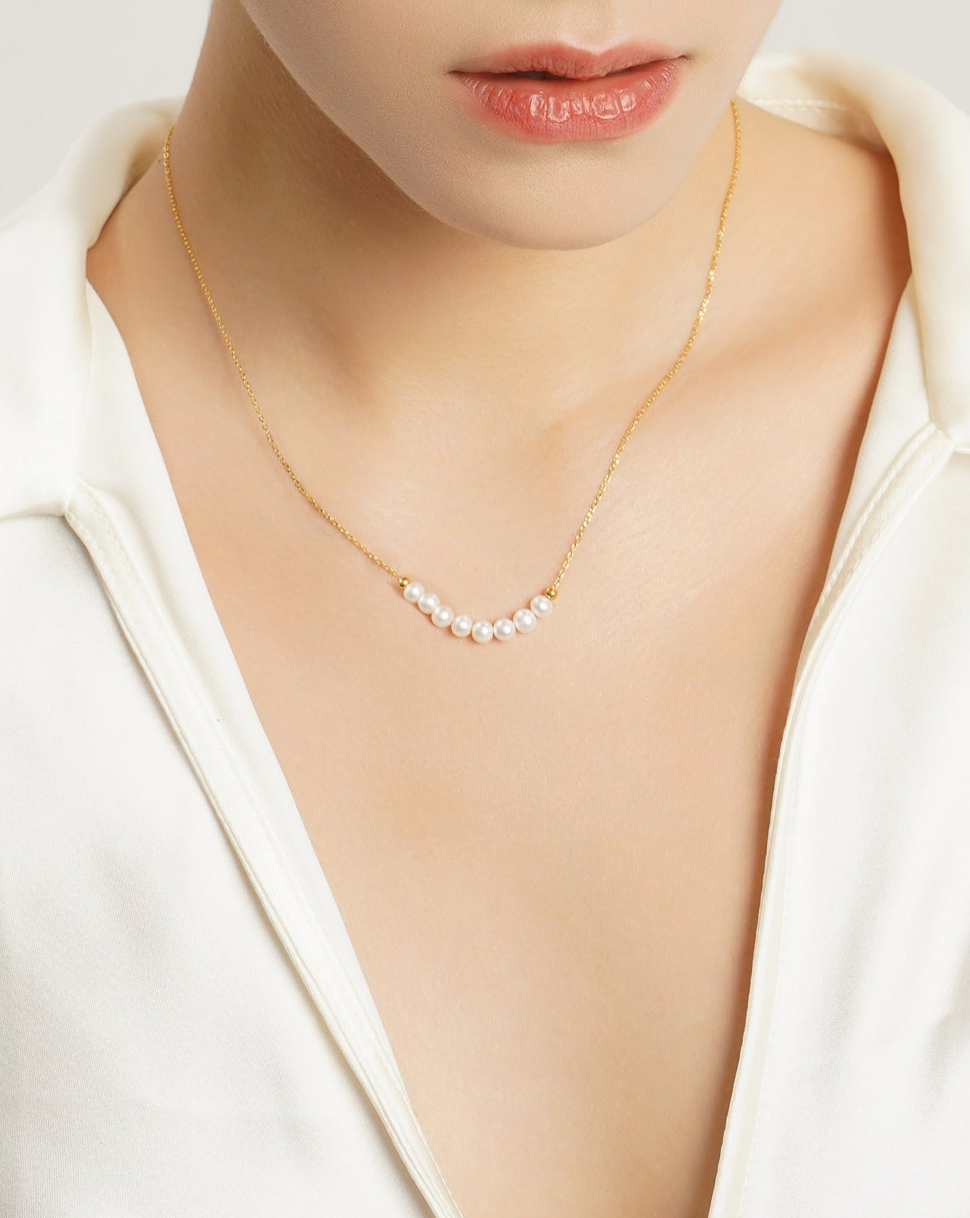 LG-043 Smile Natural Pearl Necklace