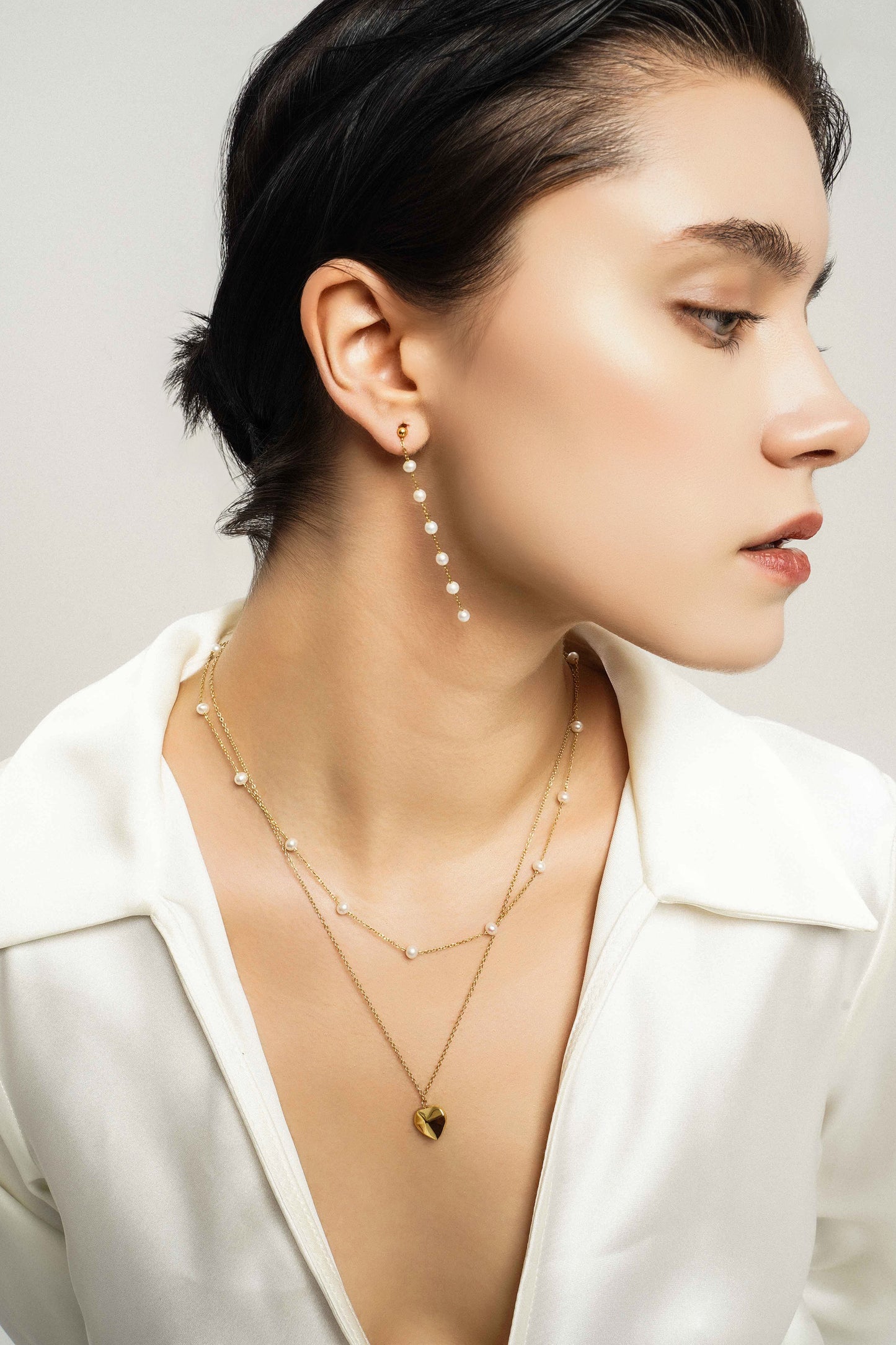 LG-044 Natural Small Pearl earrings