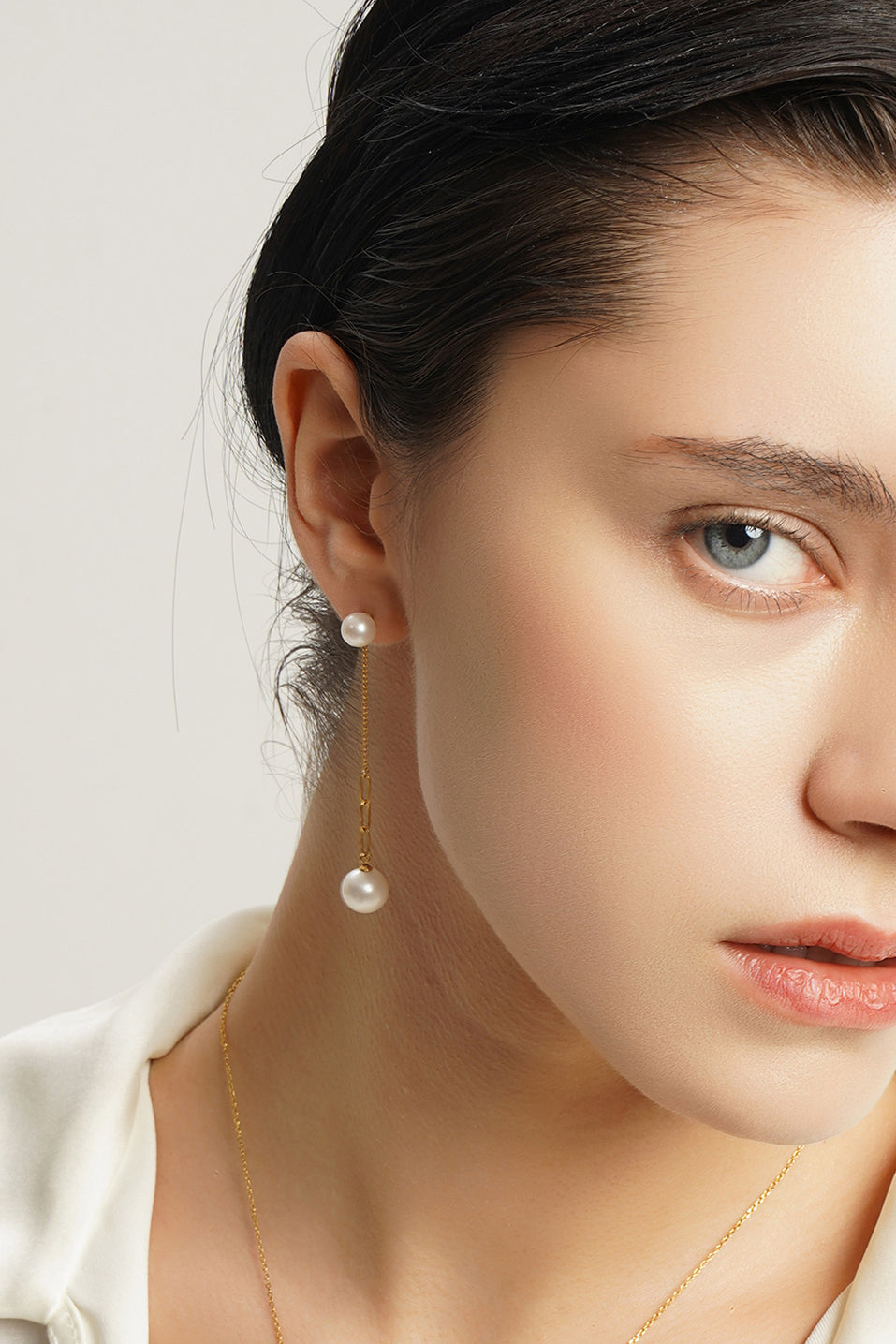 LG-040 Elegant Natural Pearl Necklace