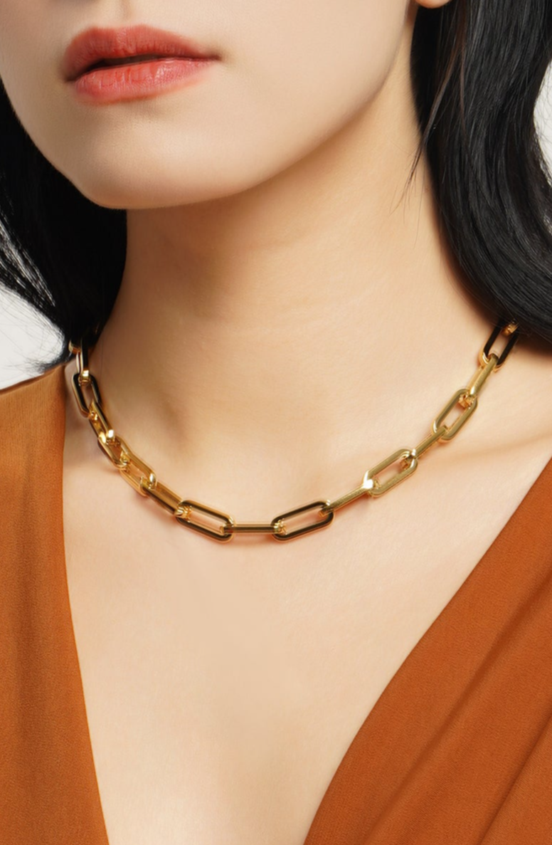 LG009 Paperclips Choker Necklace/Bracelet Set