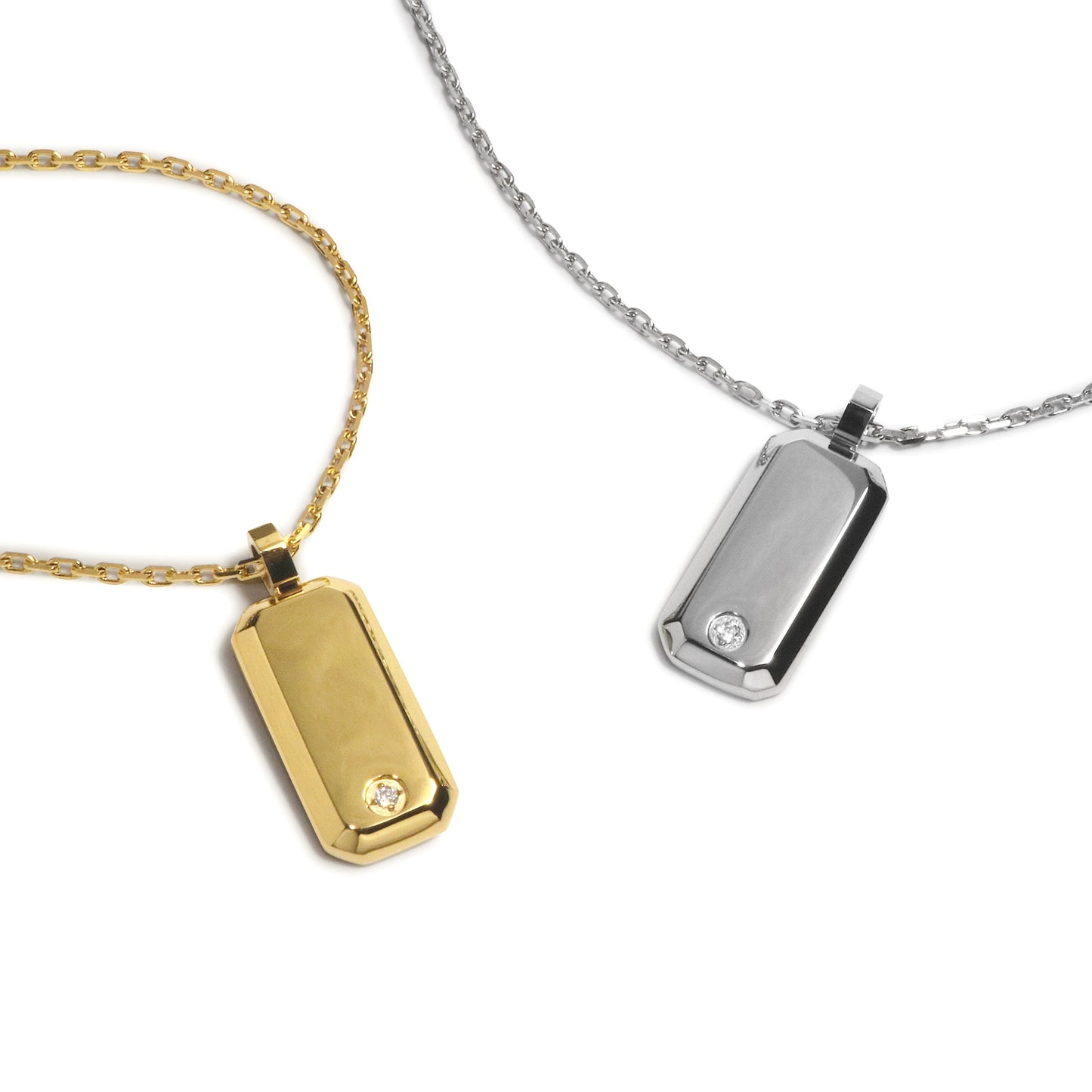 LG-023  Radiant Tag Pendant Necklace