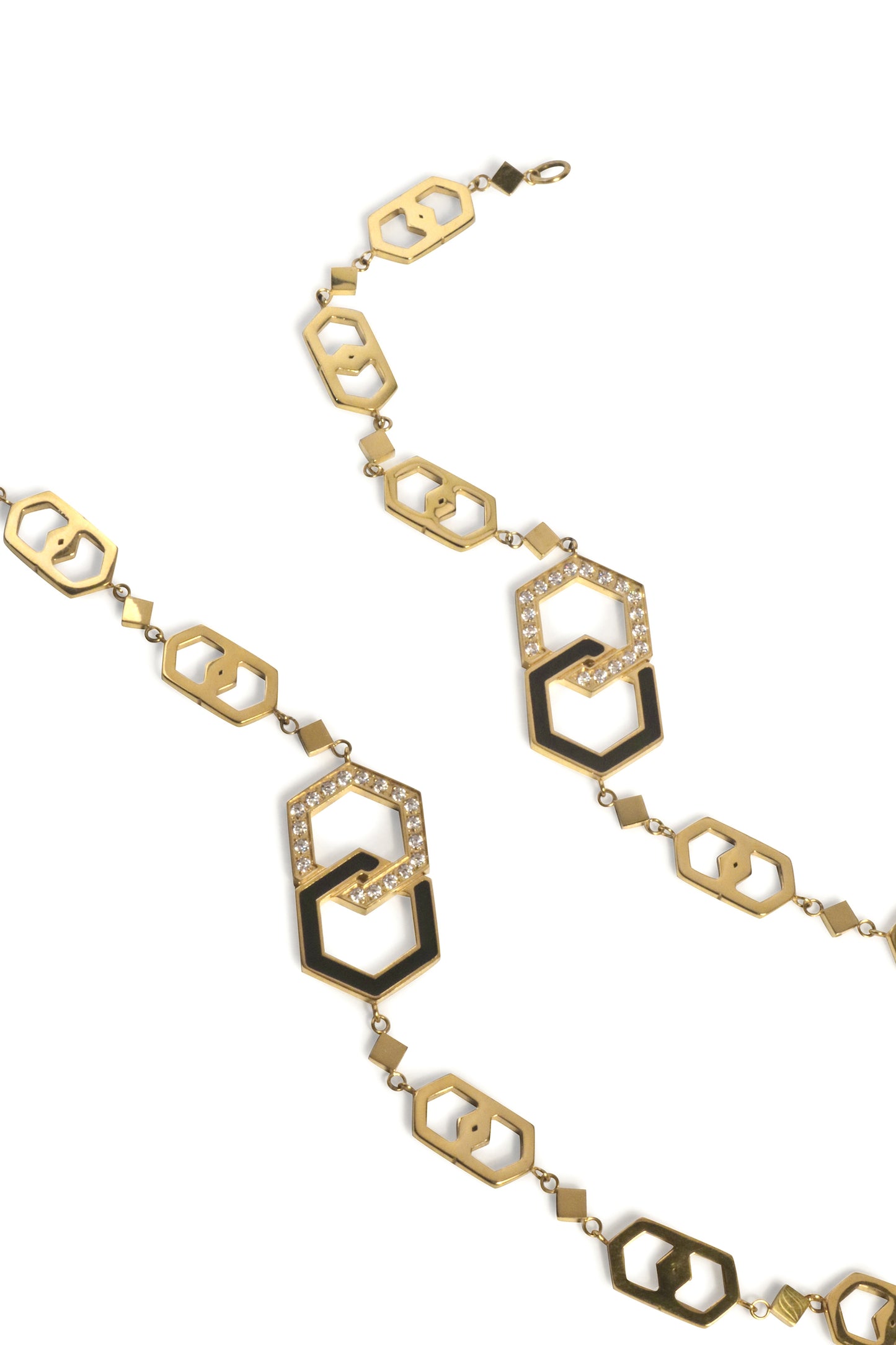 LG-003 Interlinked Elegance Choker Necklace/Bracelet Set