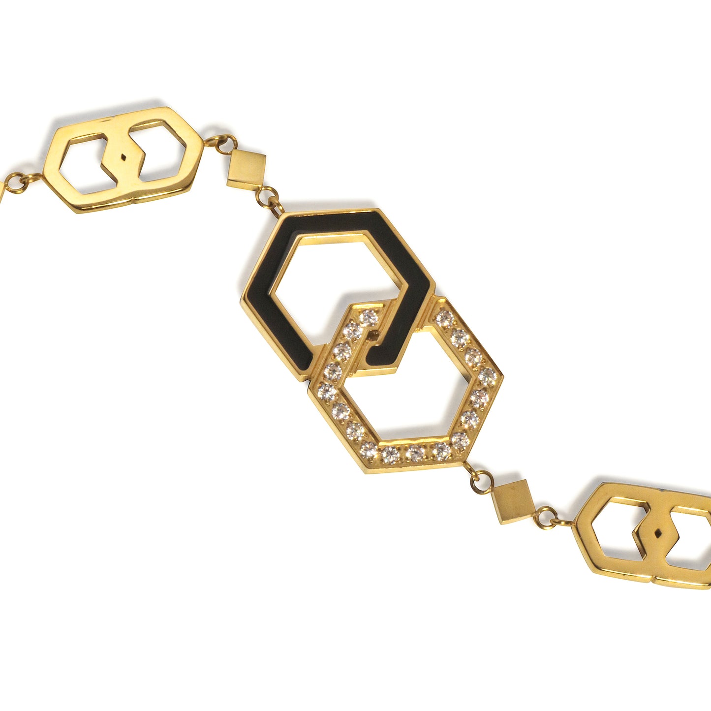LG-003 Interlinked Elegance Choker Necklace/Bracelet Set