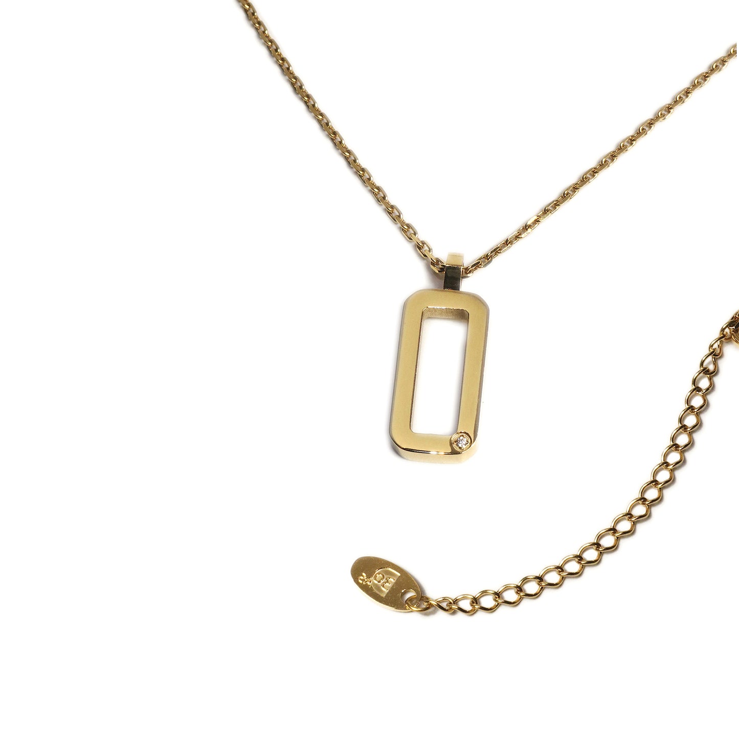 LG-022 Minimal Frame Pendant Necklace