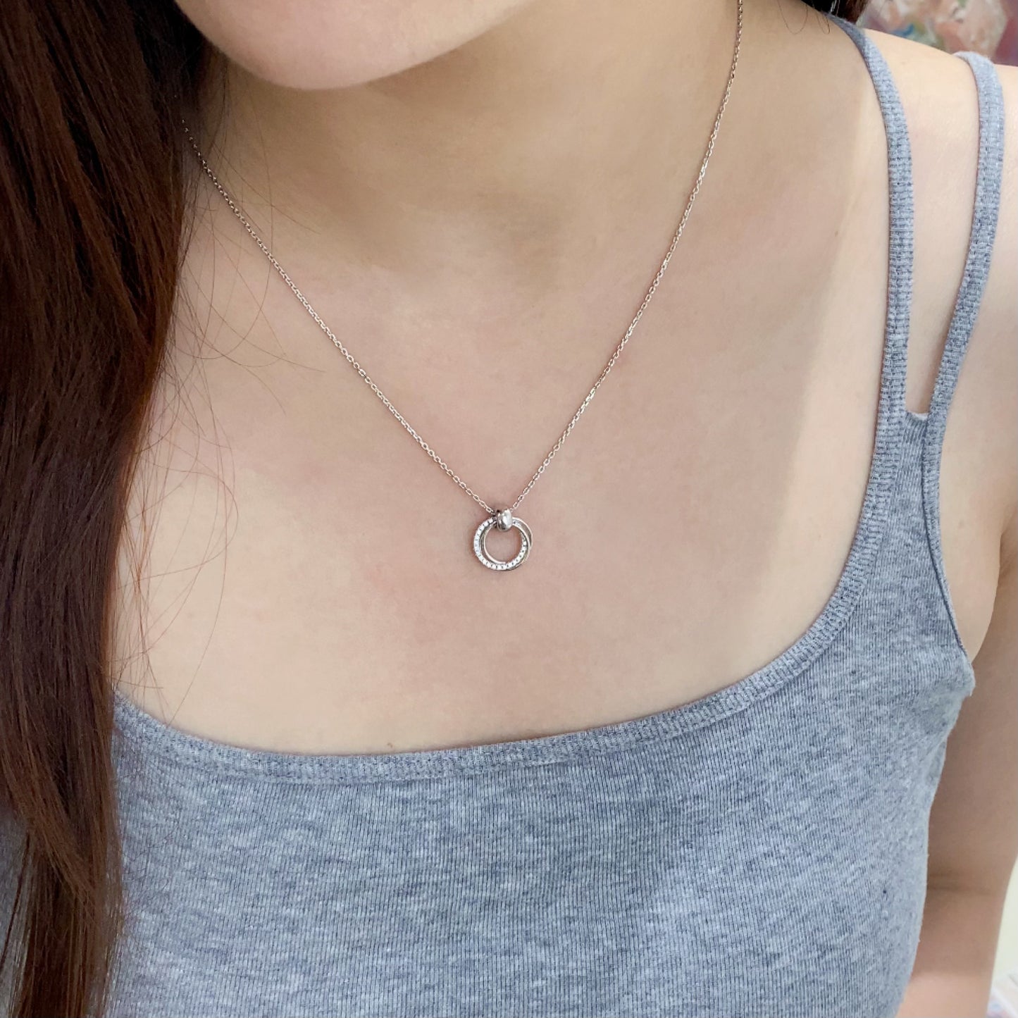 Triptych Orbit Pendant Necklace
