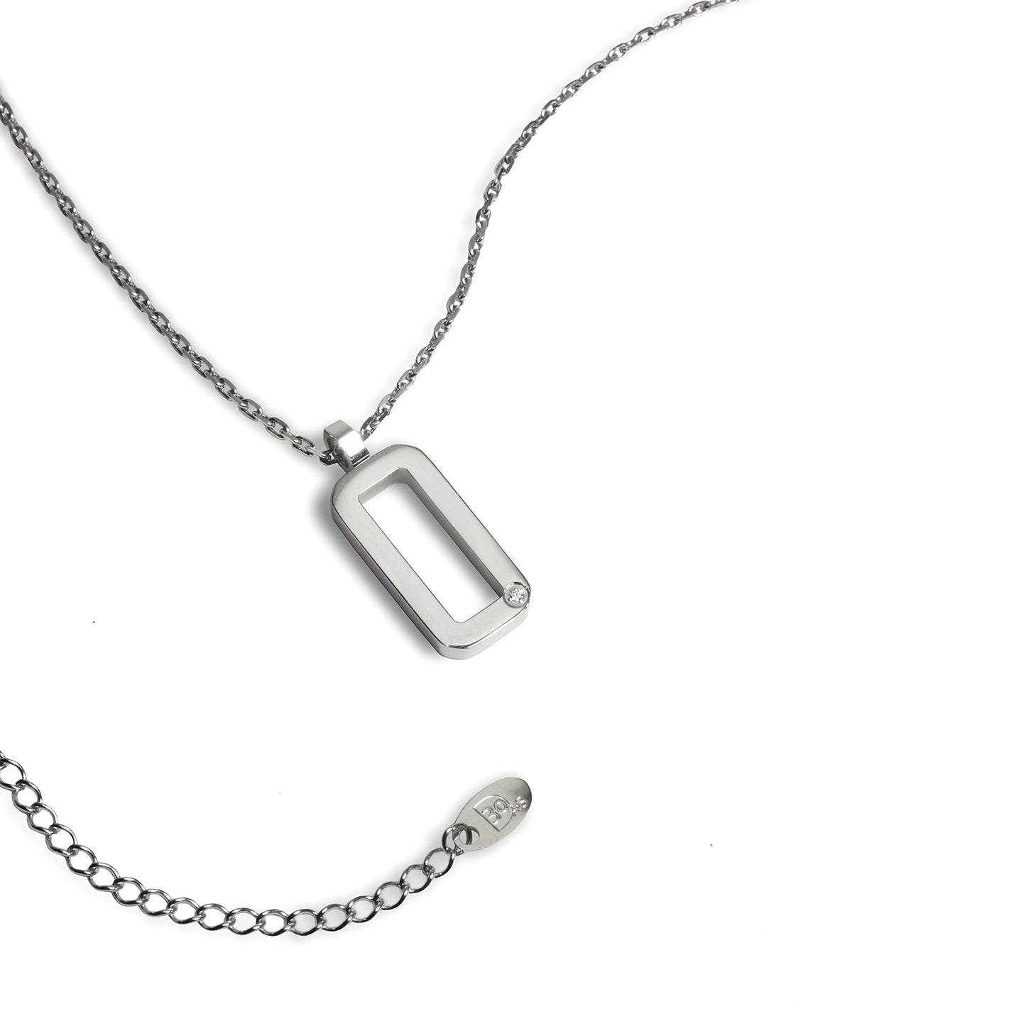 LG-022 Minimal Frame Pendant Necklace