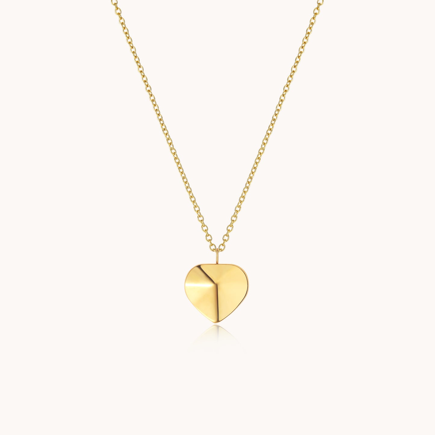 LG-017  Facet Heart Pendant Necklace