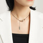 LG-011 Paper Clips Tag Moissanite Necklace