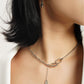 LG012 Paper Clips Tag Moissanite Necklace