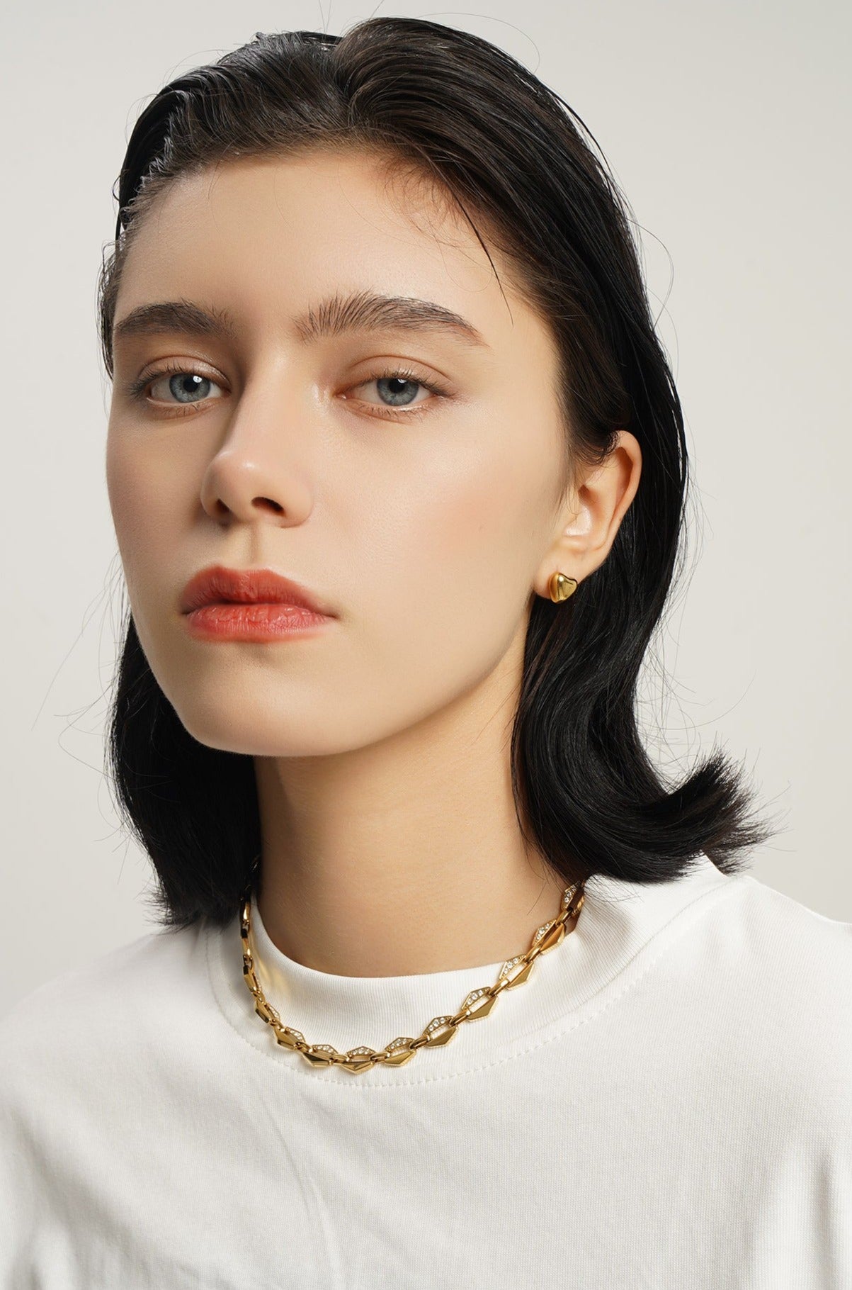 LG-001 Radiant Link Choker Necklace/Bracelet Set