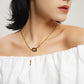 LG-011 Paper Clips Tag Moissanite Necklace