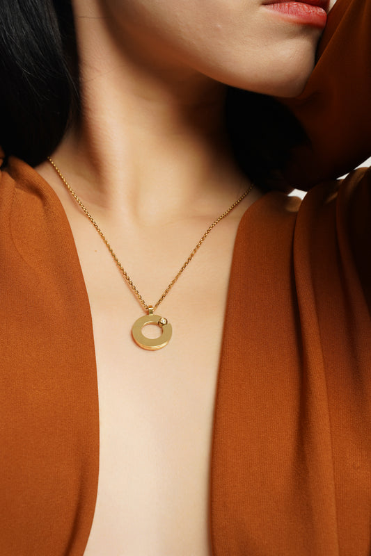 LG-024 Golden Unity Pendant Necklace