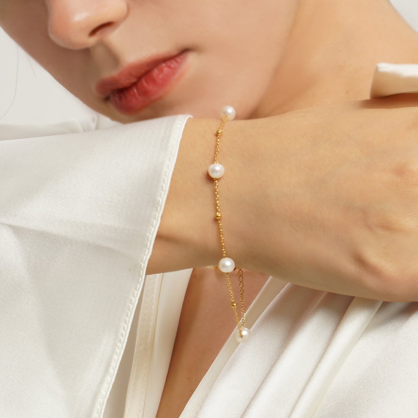 LG-050 Sky Star Natural Pearl Bracelet
