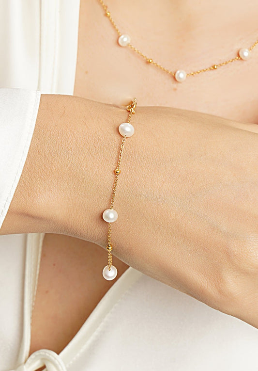 LG-050 Sky Star Natural Pearl Bracelet
