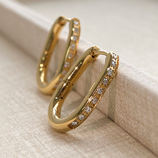 LG058 Shining Hoop(15mm) M Earrings Classic Handmade  Jewelry