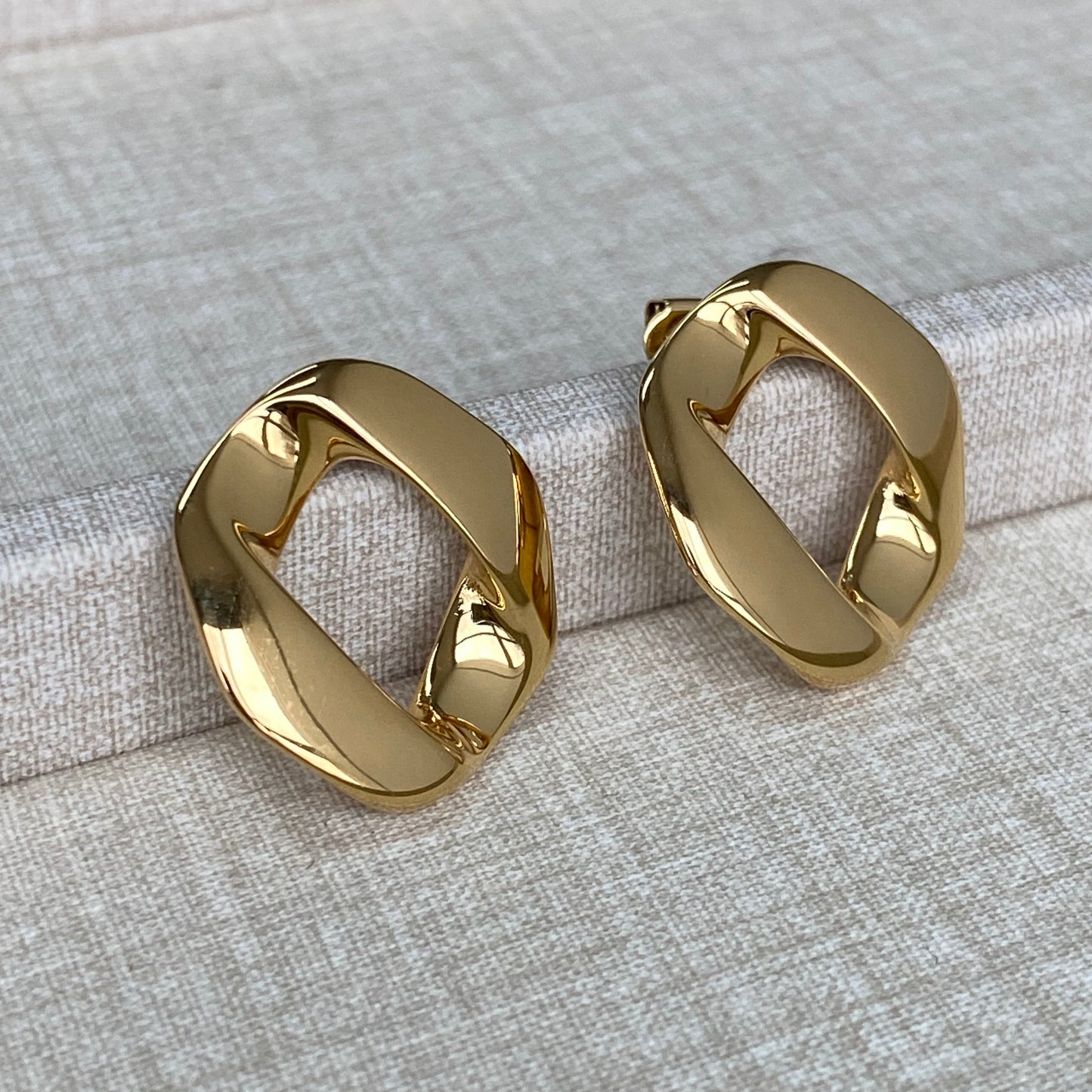 LG056 Double Cuba Chain Set Necklace/Bracelet/Earrings