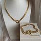 LG056 Double Cuba Chain Set Necklace/Bracelet