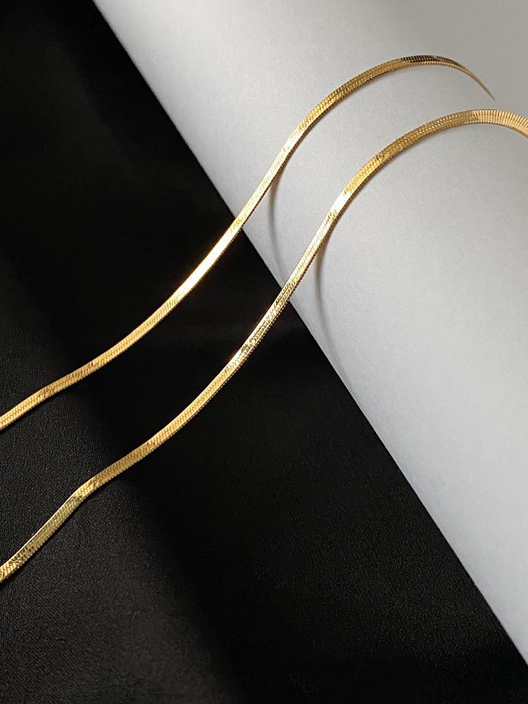 ZY-088 Herring Bone Small Necklace(3mm/2.5mm)