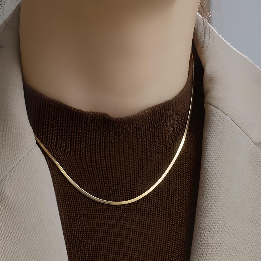 ZY-088 Herring Bone Small Necklace(3mm/2.5mm)