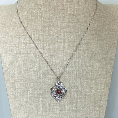 LG143 Heart Pendant Necklace Classic Handmade Jewelry