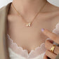 LG055 Lovely Moissanite Butterfly Pendant Necklace